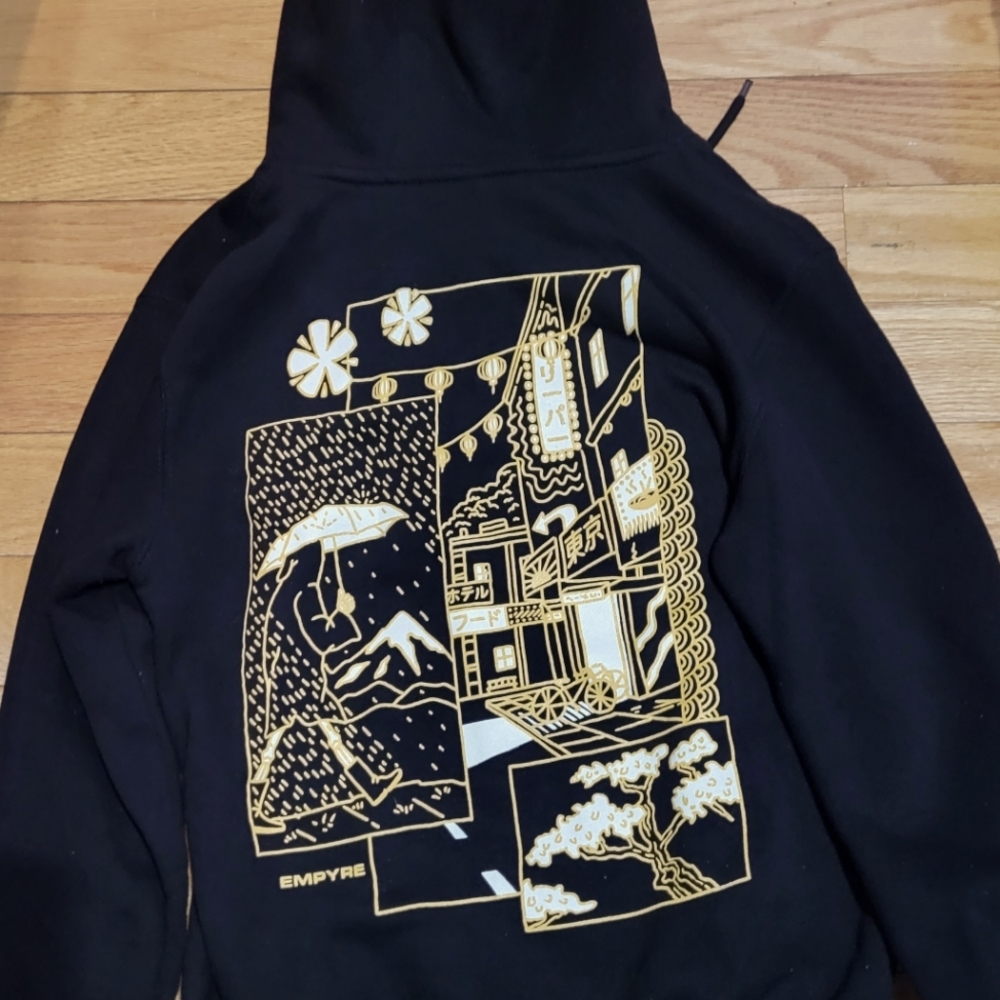 Empyre Midnight Stroll Black Hoodie Size Small